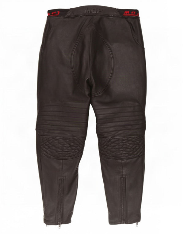 Pantaloni Moto Racer din piele pentru femei MQP IT 42 Medium W32 L28 Negru