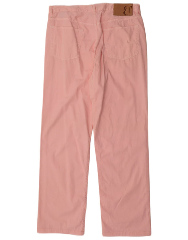 Belfe Pantaloni Drepți Casual Femei L36 L31 Roz Bumbac