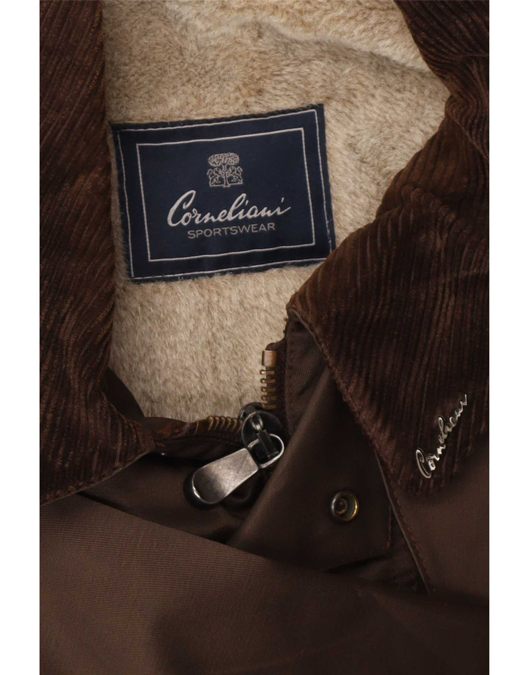 Jachetă pentru bărbați Corneliani Sherpa Utility IT 56 3XL Maro Bumbac