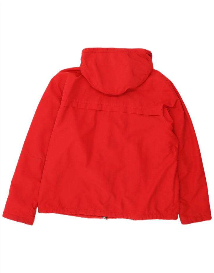 Jachetă de vânt pentru bărbați LANDS END, cu glugă, UK 42 XL, nailon roșu