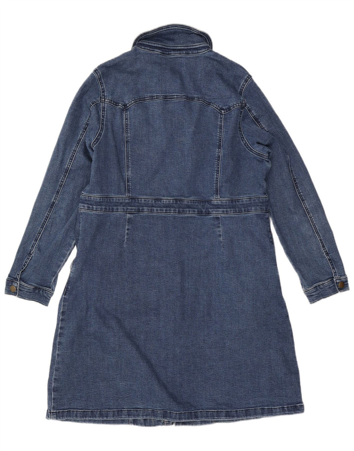 MARKS & SPENCER Rochie cămașă din denim pentru femei UK 18 XL Bumbac albastru