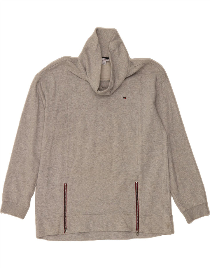 TOMMY HILFIGER Womens Sweatshirt Jumper UK 16 Large Grey Vintage Tommy Hilfiger and Second-Hand Tommy Hilfiger from Messina Hembry 