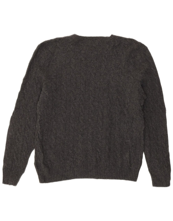 Polo Ralph Lauren Mens Crew Neck Jumper Sweater XL Grey Wool