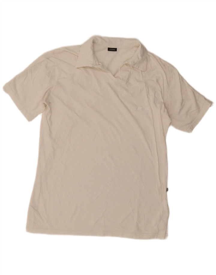 Tricou polo Ferre pentru bărbați, bumbac alb mic