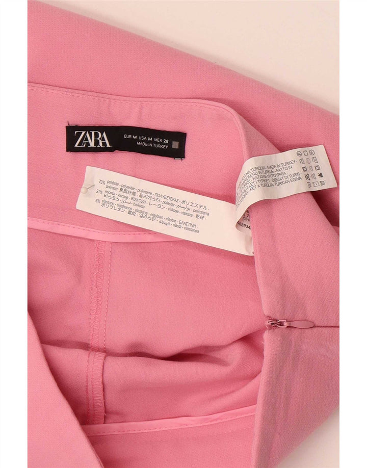 Pantaloni scurți casual pentru femei cu talie înaltă Zara Medium W28 Poliester roz