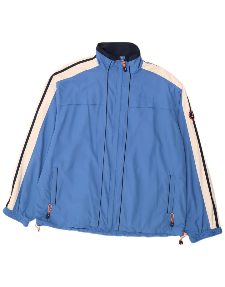 Jachetă de trening pentru bărbați Asics, 2XL, poliester color bloc, albastru