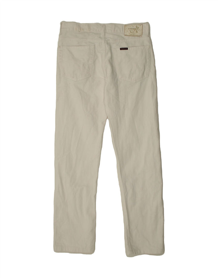 CARRERA Womens Straight Jeans IT 46 Large W30 L29 White Cotton Vintage Carrera and Second-Hand Carrera from Messina Hembry 