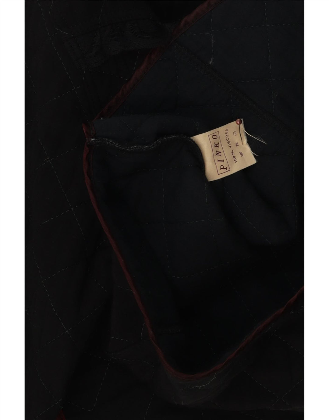 Jachetă Bolero matlasată Pinko pentru femei UK 14 Medium Black Viscose