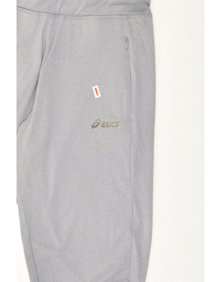 ASICS Womens Tracksuit Trousers Joggers UK 12 Medium Grey Polyester | Vintage Asics | Thrift | Second-Hand Asics | Used Clothing | Messina Hembry 