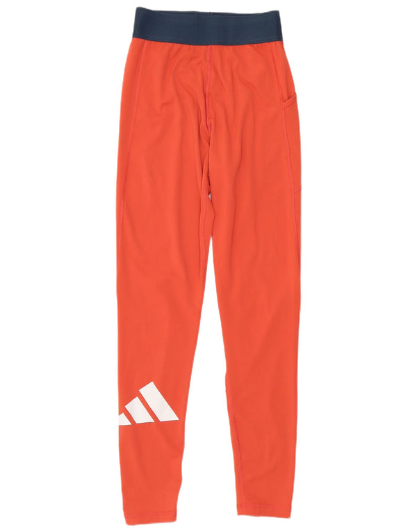 Leggings grafic Adidas pentru femei UK 4/6 XS poliester roșu