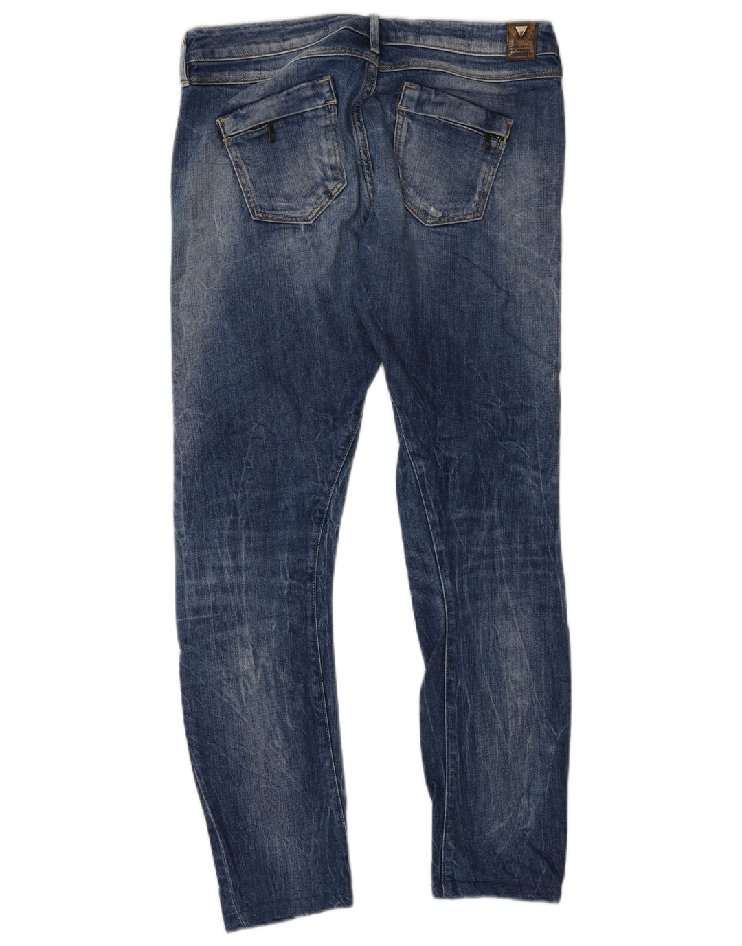 GUESS Womens Distressed Skinny Jeans W26 L28 Blue