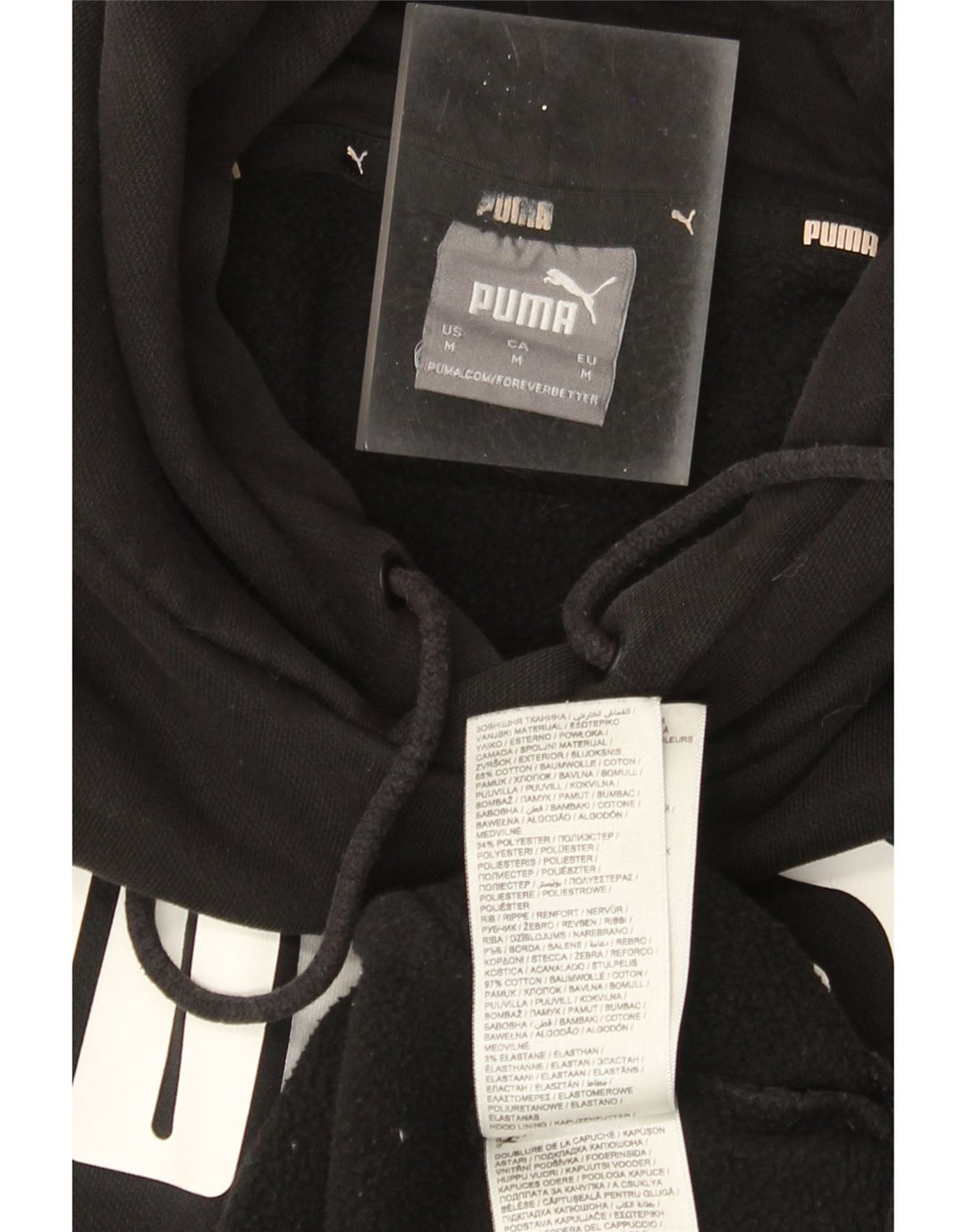 Pulover pentru bărbați Puma Graphic Hoodie, bumbac mediu negru