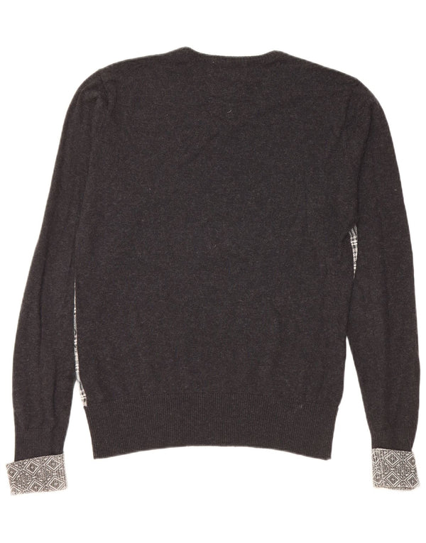 GUESS BY MARCIANO Pulover cu decolteu în V pentru femei UK 10 Small Black Check