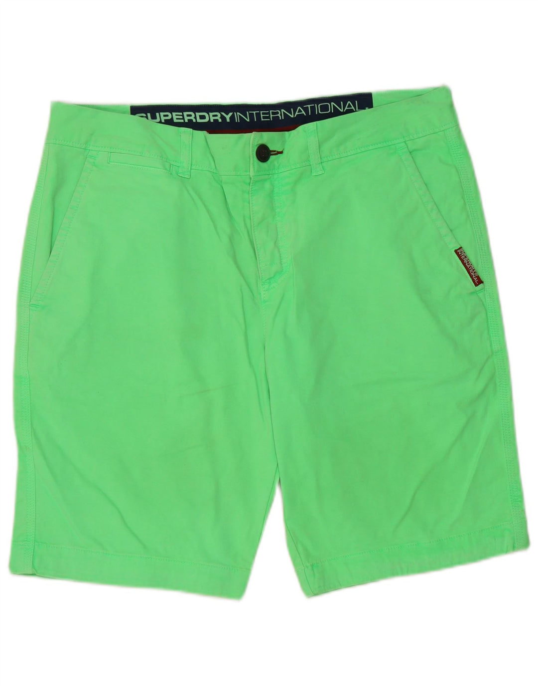 Pantaloni scurți chino Superdry pentru bărbați, mari W36, bumbac verde