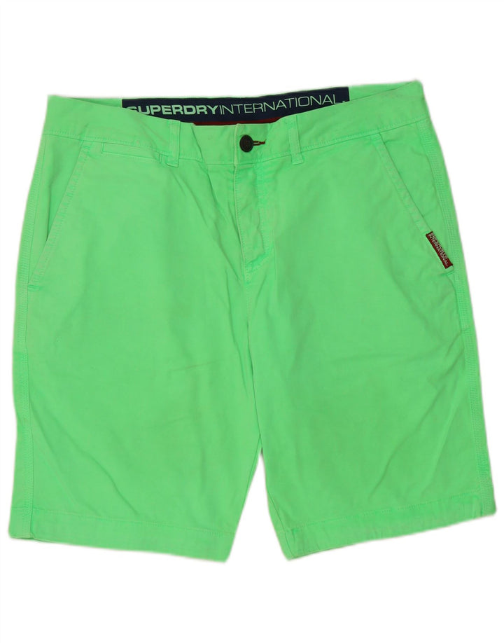 Pantaloni scurți chino Superdry pentru bărbați, mari W36, bumbac verde