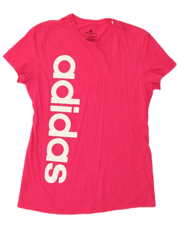 Tricou grafic Adidas pentru femei Top UK 16 mare bumbac roz