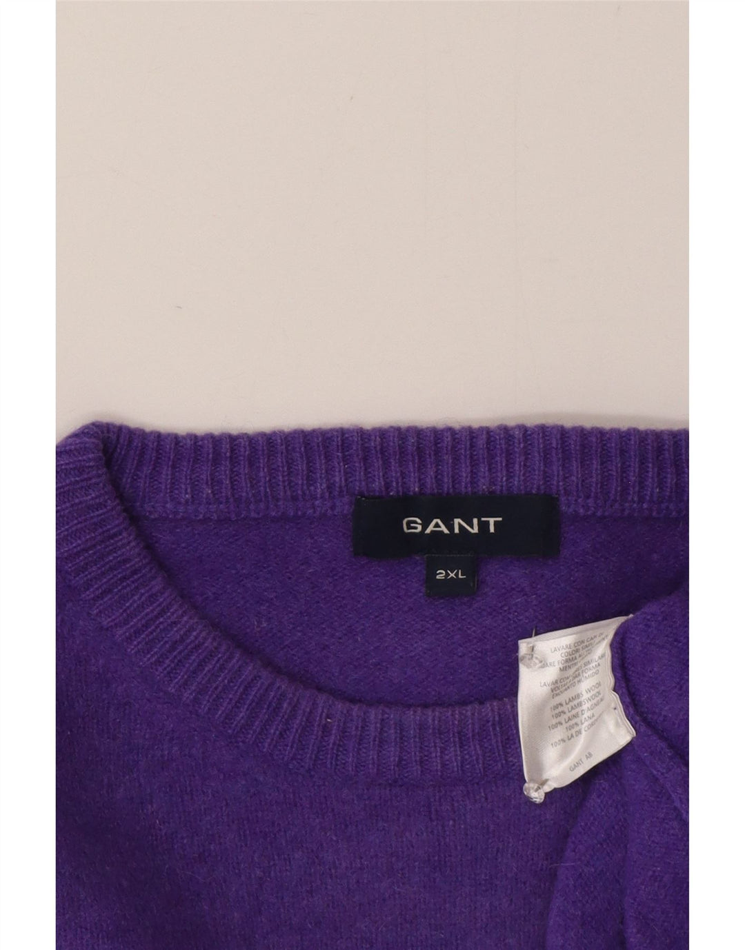 Pulover pentru femei Gant cu decolteu triplu UK 20 2XL Lână violet