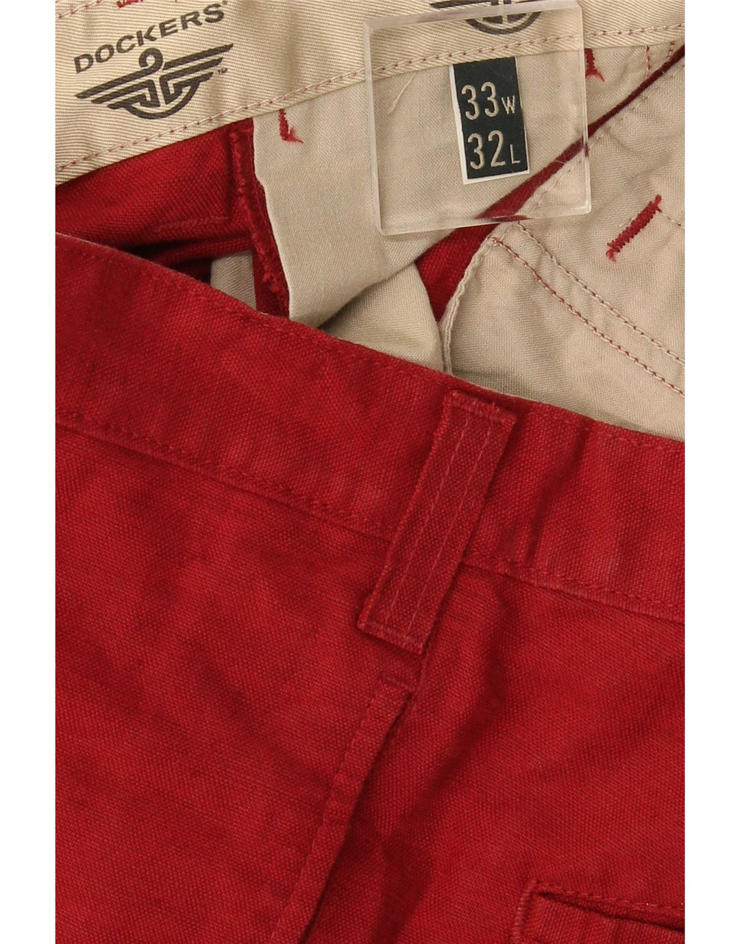 Pantaloni chino drepti pentru bărbați Dockers Khakis W33 L32 roșu