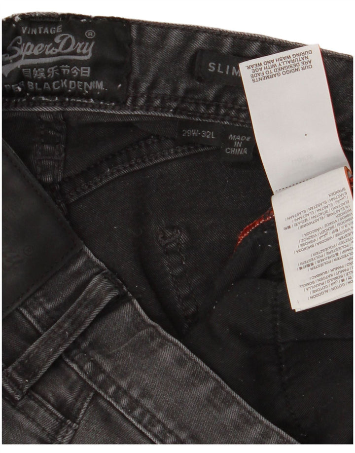 Blugi slim pentru bărbați Superdry W29 L32 bumbac gri