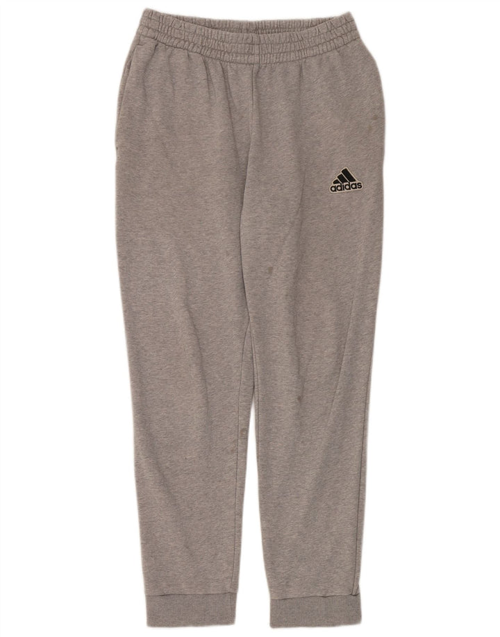 Pantaloni de trening Adidas pentru bărbați Joggeri din bumbac gri mediu