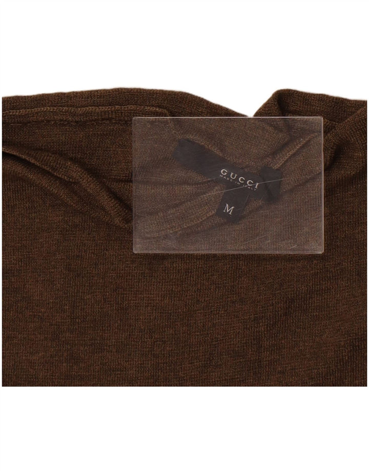 Rochie schimbătoare pentru femei Gucci UK 12 Maro Mediu Cașmir