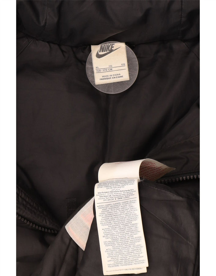 Jachetă căptușită cu glugă Nike pentru băieți 13-14 ani XL Poliester negru