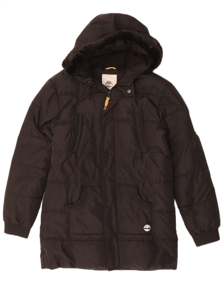 Palton căptușit cu glugă pentru bărbați Timberland UK 34 XS poliester negru