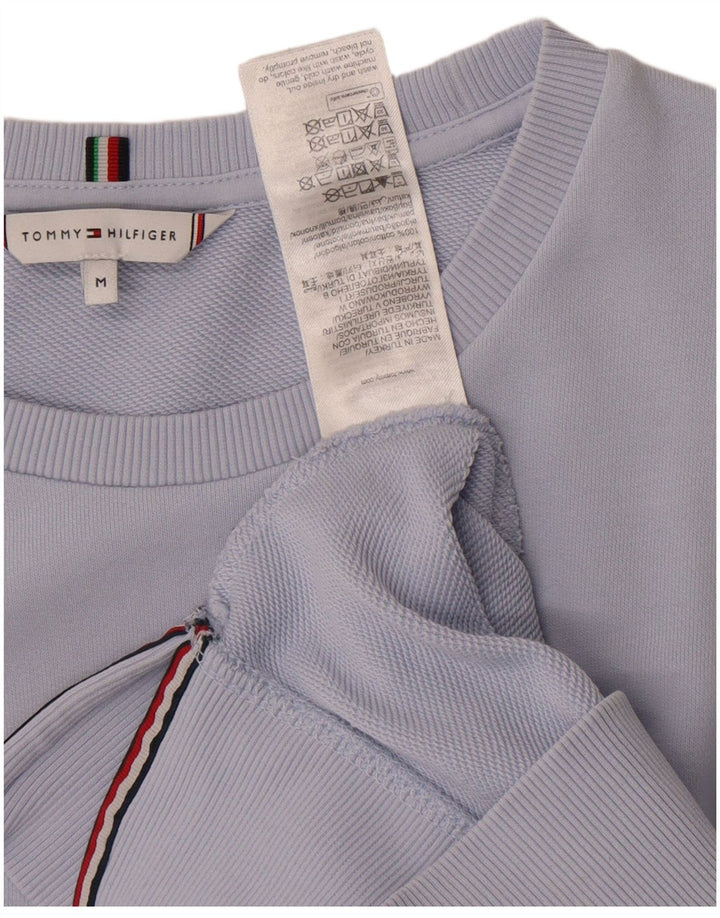 Pulover cu grafic pentru femei Tommy Hilfiger, UK 14, bumbac albastru mediu