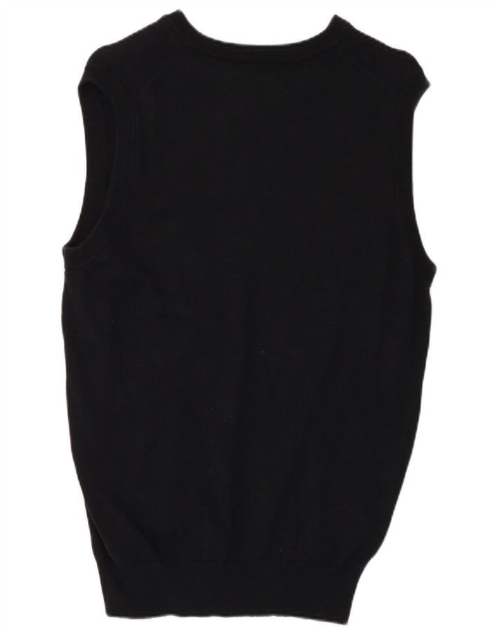 Chaps Mens Vest Tank Top Bumbac Negru Mic