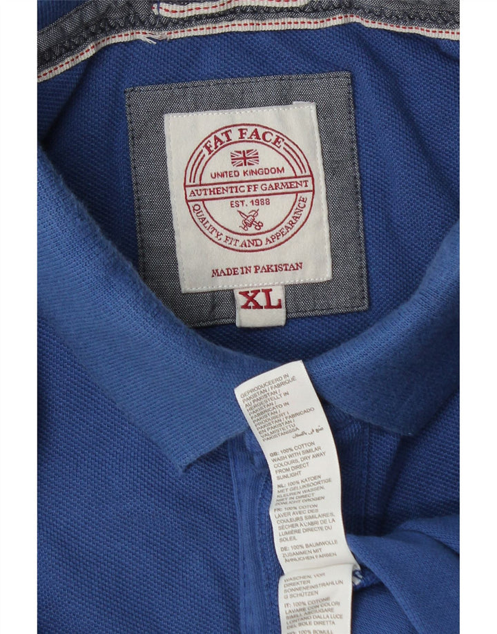Tricou polo pentru bărbați Fat Face XL, bumbac albastru