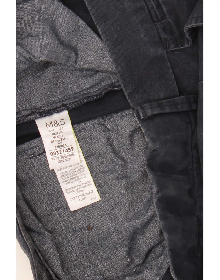 Pantaloni scurți chino pentru bărbați Marks & Spencer W32, bumbac bleumarin mediu