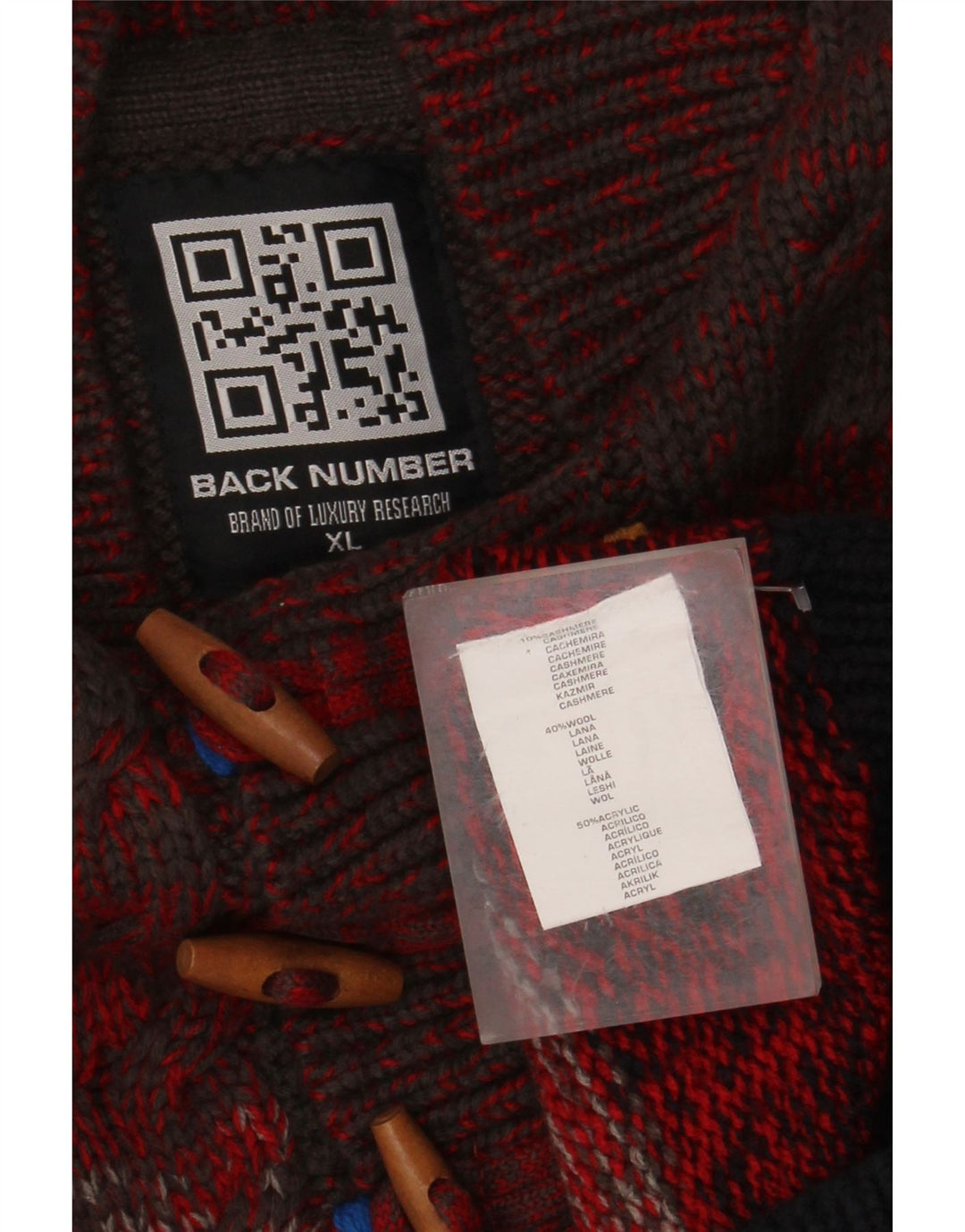 Pulover pentru femei VINTAGE cu gât cu nasturi, UK 18 XL, roșu, bloc de culoare