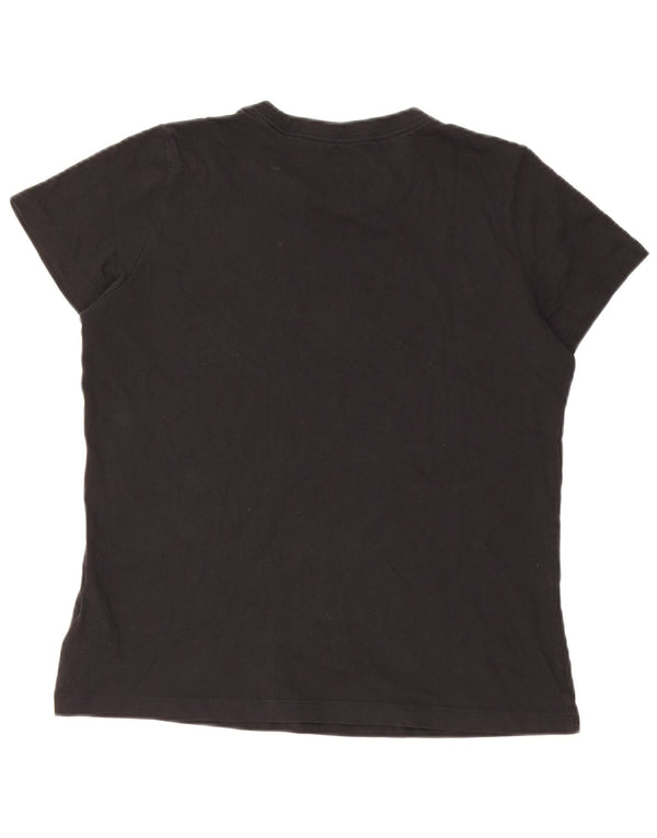 Tricou grafic Nike pentru femei Top UK 14 Medium Black Bumbac