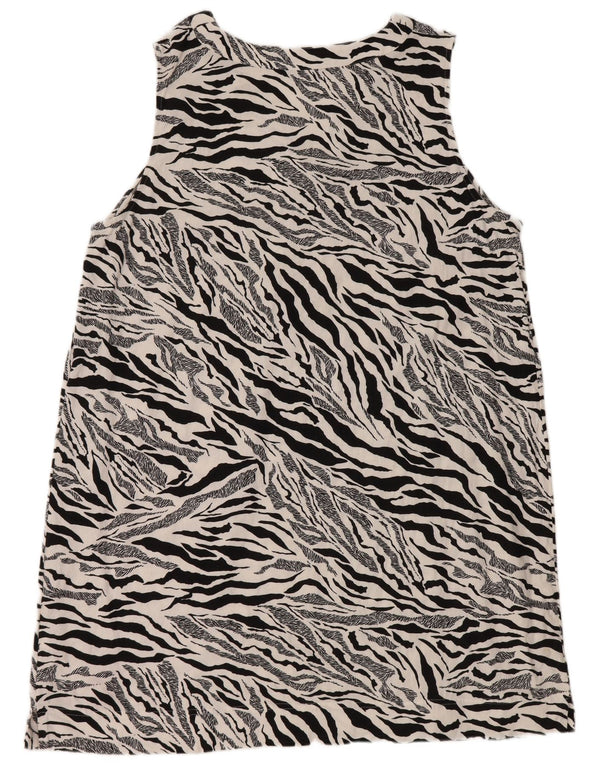 Rochie fără mâneci pentru femei Marks & Spencer UK 22 2XL Alb Animal Print