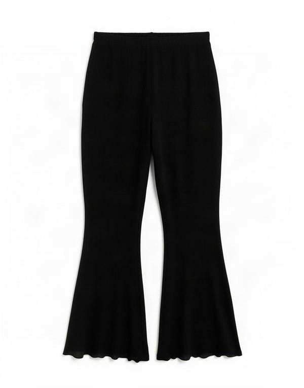 Urban Outfitters Pantaloni casual pentru femei Flare din velur Medium L30 L32 Negru