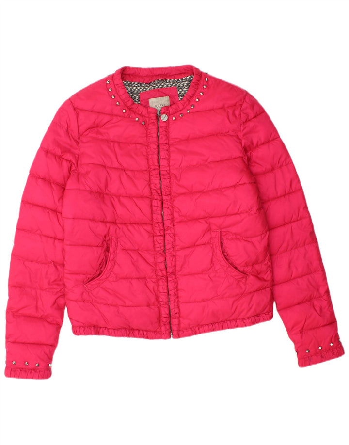 Jachetă căptușită pentru femei GUESS UK 12 Medium Pink Poliamidă