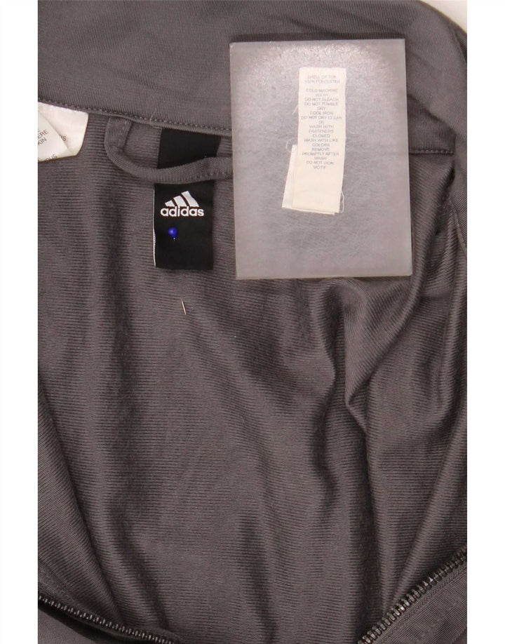 Jachetă de trening pentru bărbați Adidas, mare, gri din poliester