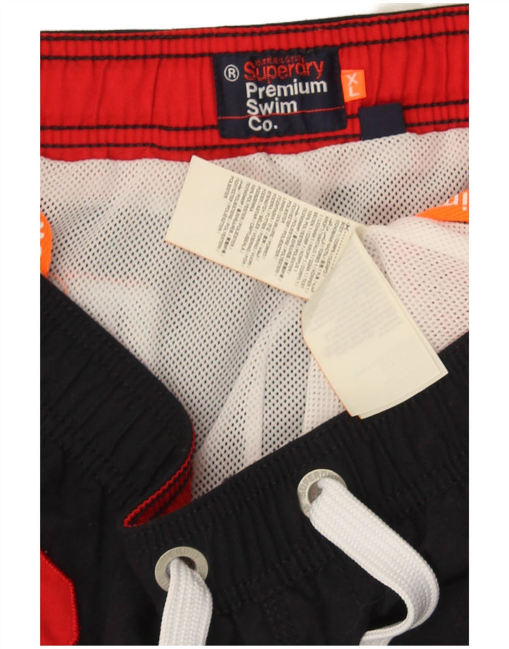 Pantaloni scurți de înot grafic pentru bărbați Superdry XL poliester negru