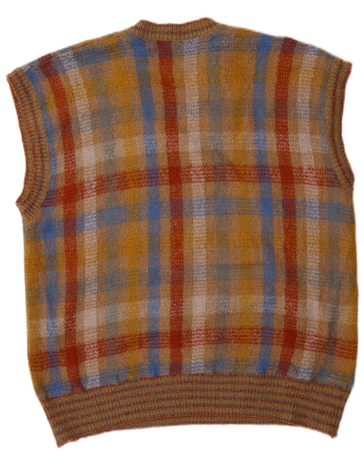 Vestă Vintage pentru bărbați, maiou mare, multicolor, carouri