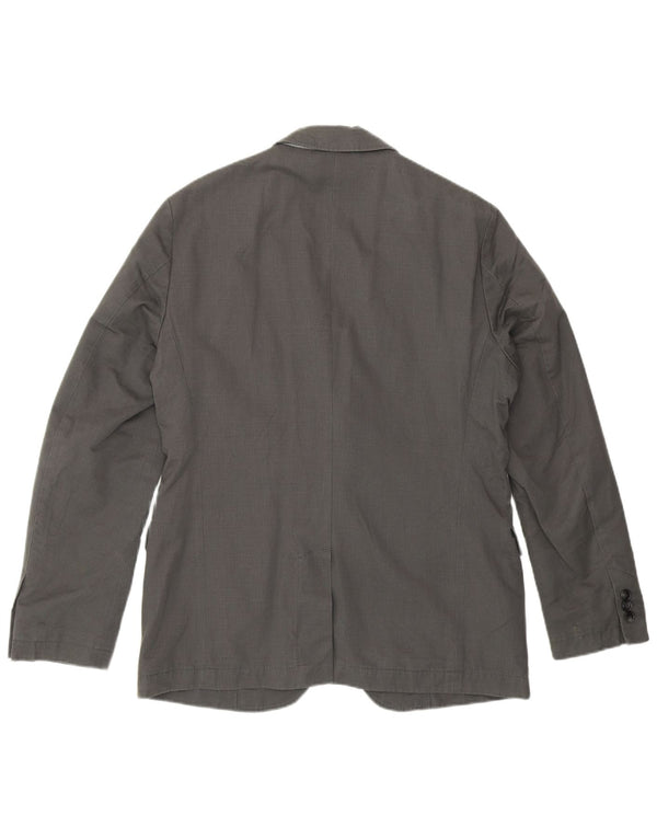 Blazer pentru bărbați Hugo Boss cu 2 nasturi EU 48, bumbac gri mediu