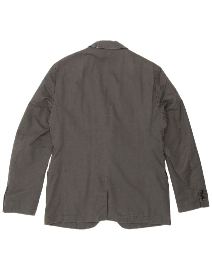 Blazer pentru bărbați Hugo Boss cu 2 nasturi EU 48, bumbac gri mediu