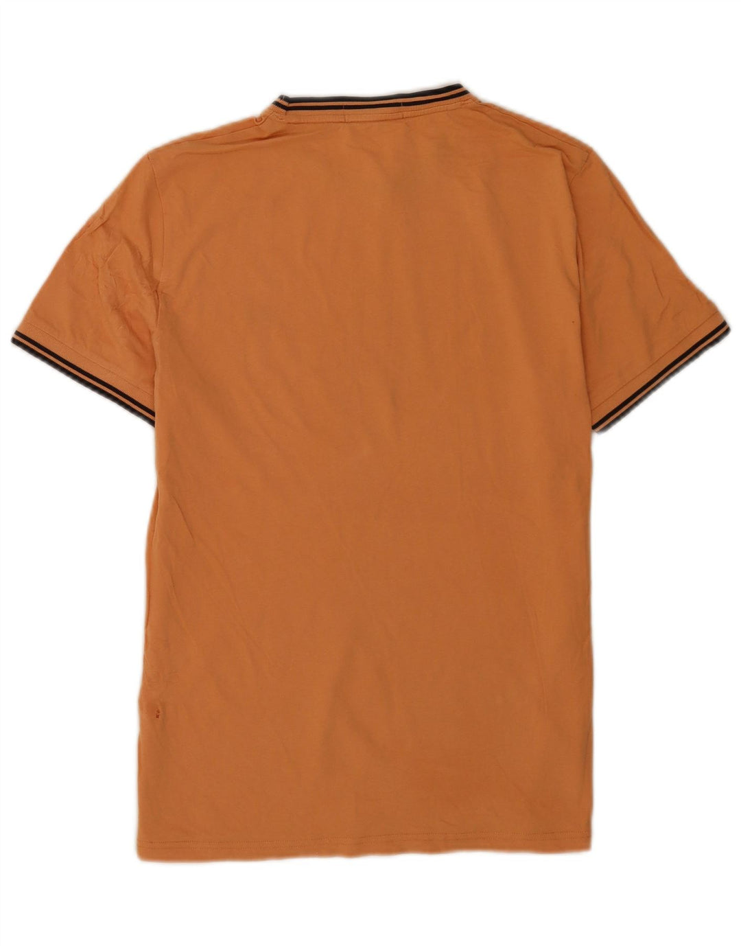 Tricou Fred Perry pentru bărbați Top din bumbac cu dungi portocaliu mediu