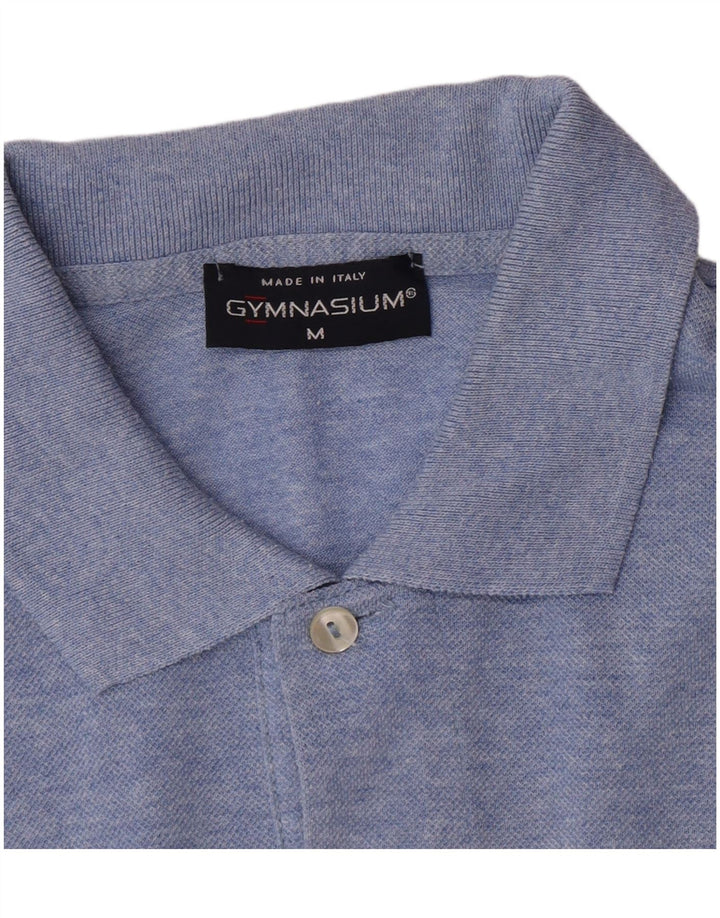 Tricou polo pentru bărbați Gymnasium cu mânecă scurtă, albastru mediu