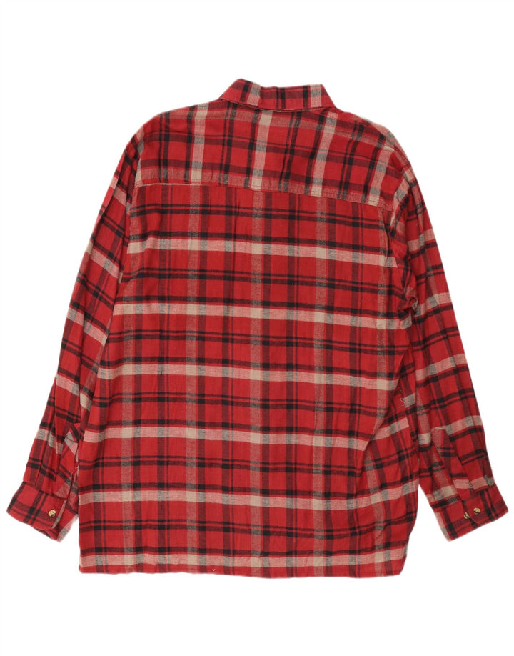 Cămașă de flanel pentru bărbați Nathan Jones, bumbac roșu cu carouri XL