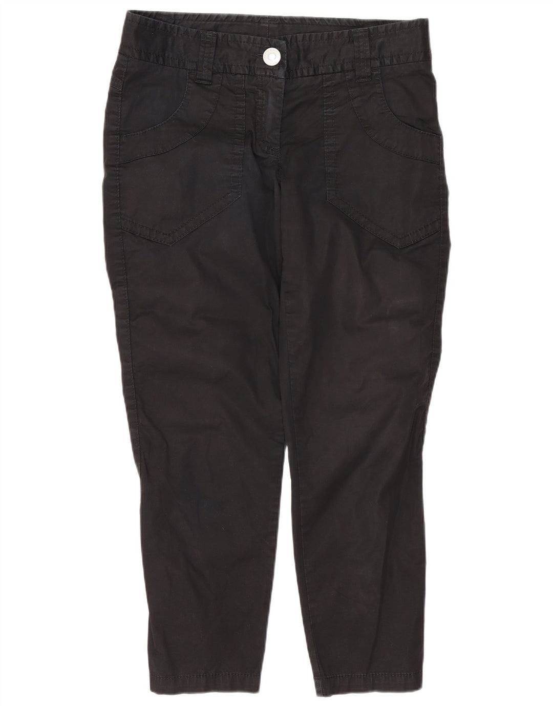Pantaloni cropped subțiri pentru femei Benetton W36 L24 negri