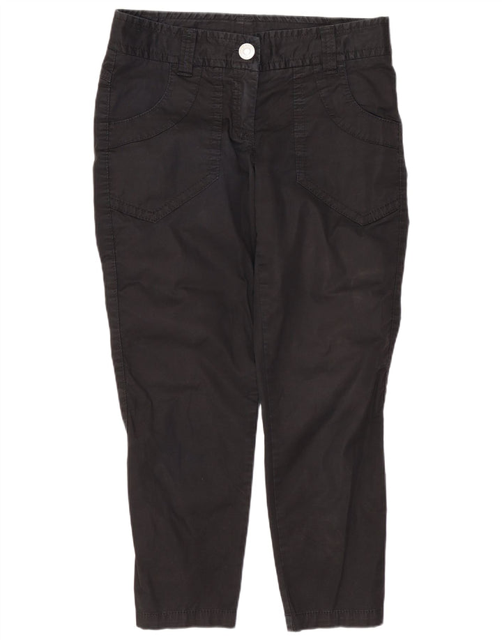 Pantaloni cropped subțiri pentru femei Benetton W36 L24 negri