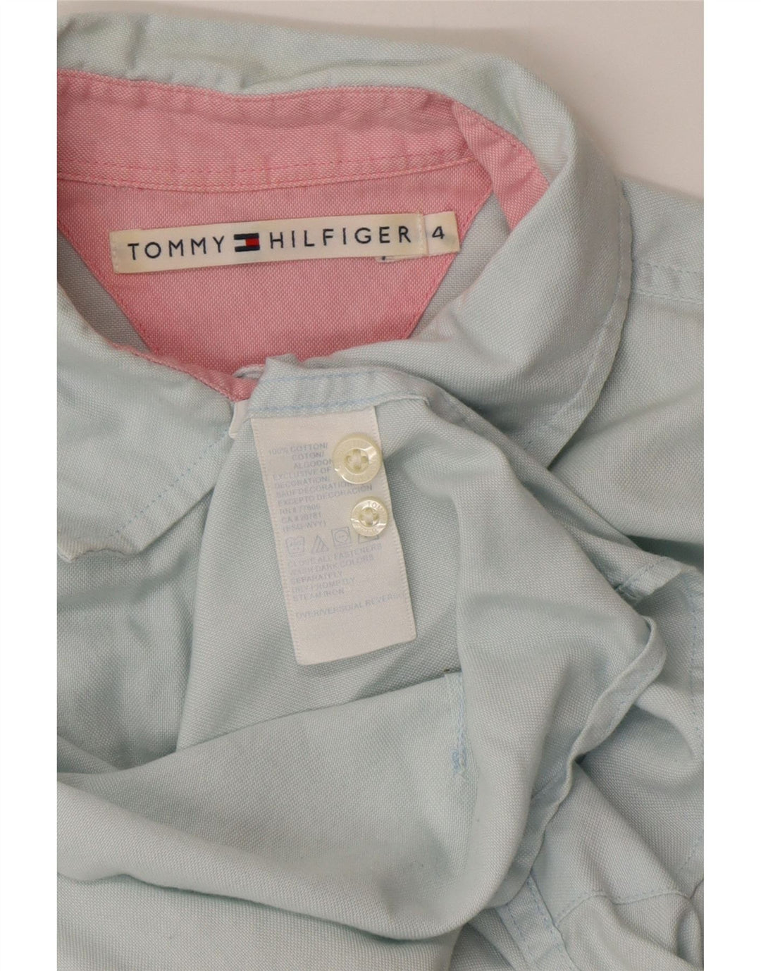 TOMMY HILFIGER Cămașă pentru femei US 4 Small Blue Bumbac