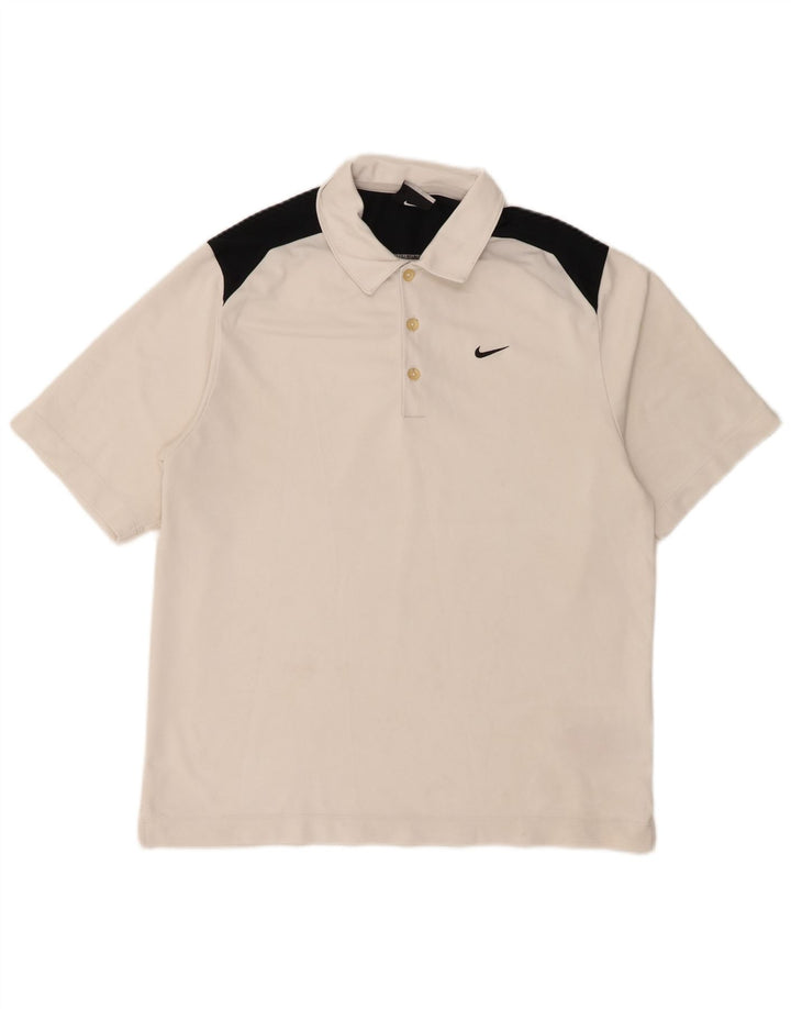 Tricou polo Nike pentru bărbați Marea Britanie 38/41 Poliester color bloc alb mediu