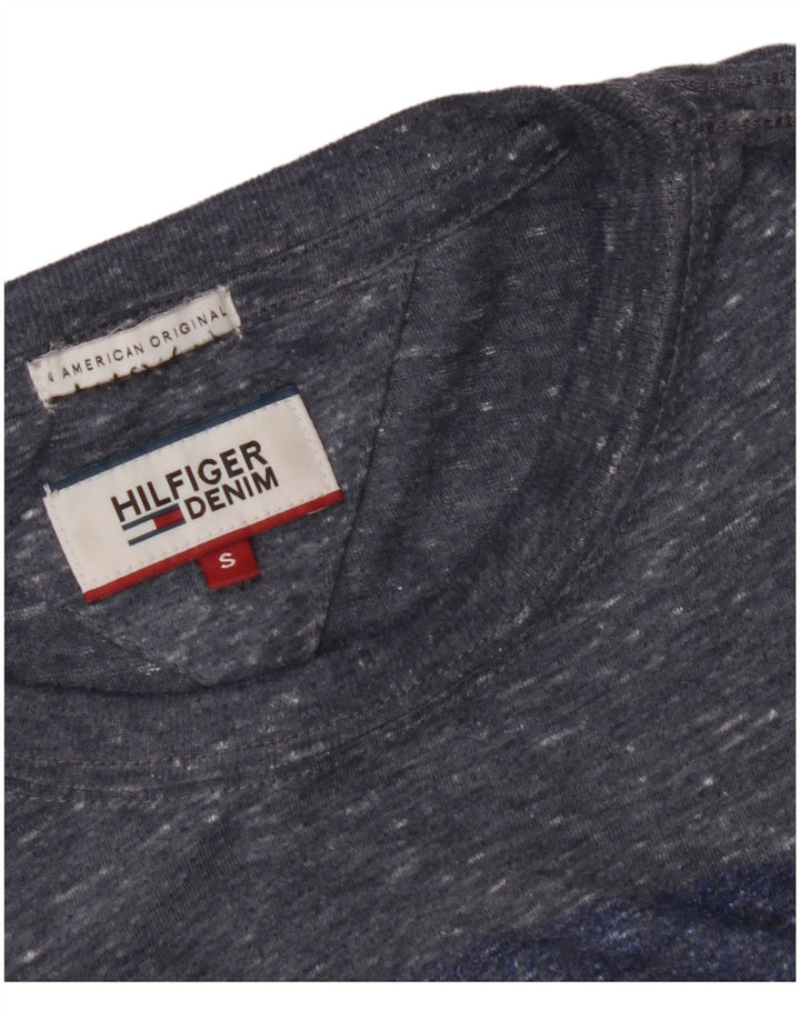 TOMMY HILFIGER Tricou grafic pentru bărbați Top mic albastru Colorblock