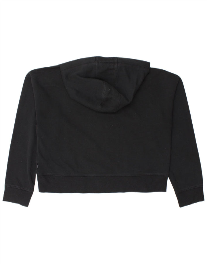 Dkny Pulover oversized Crop Graphic pentru femei UK 14 Bumbac mediu negru